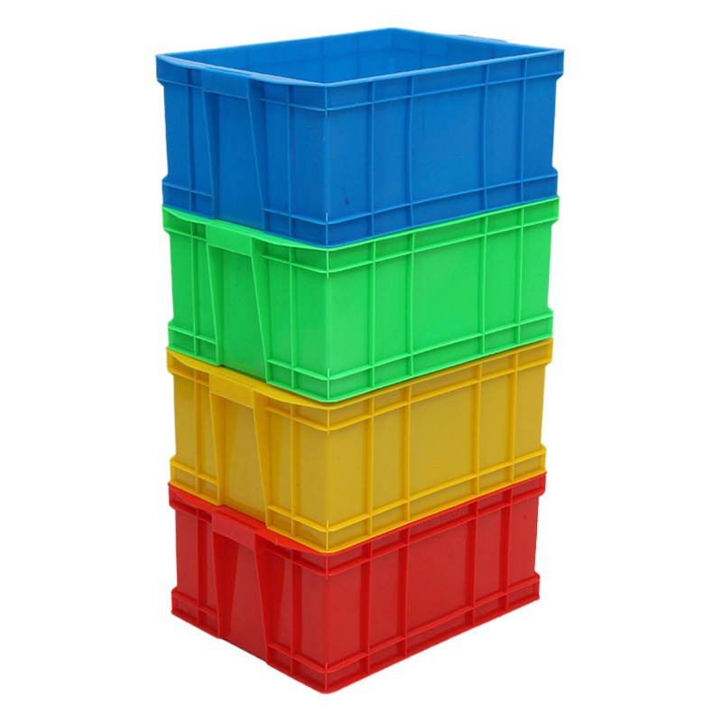 Large material transfer box thickened with lid warehouse storage plastic turnover box PE full clinker plastic frame