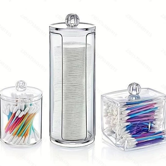 [Free combination exclusive] cotton swab storage box makeup remover cotton storage tank toilet cosmetics finishing storage box
