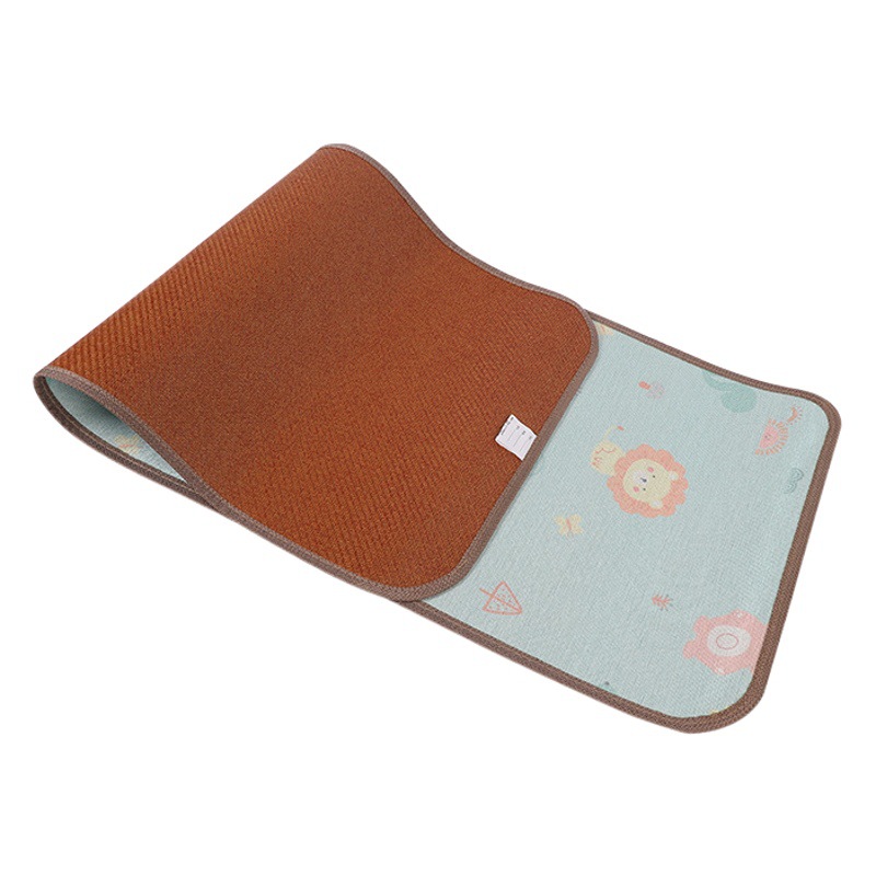 Picture of Kindergarten mat color Ice Silk rattan mat children double-sided mat student dormitory foldable Ice Silk rattan mat