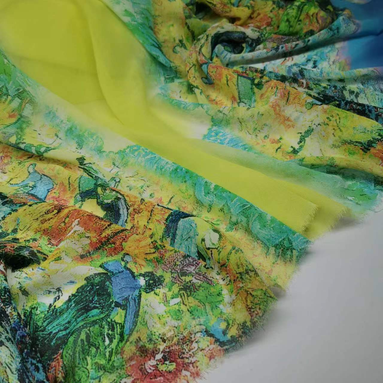 Special Price Bilateral Positioning Printing 10mm Mulberry Silk Georgette Fabric Wide Fashion Silk Fabric