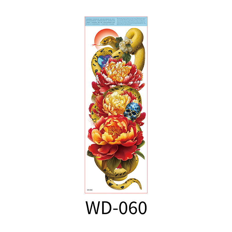 Picture of Full Arm Tattoo Sticker Cross-border New Waterproof Sweat Simulation Cross Buddha Black and White Colorful Personality Full Arm Temporary Tattoo