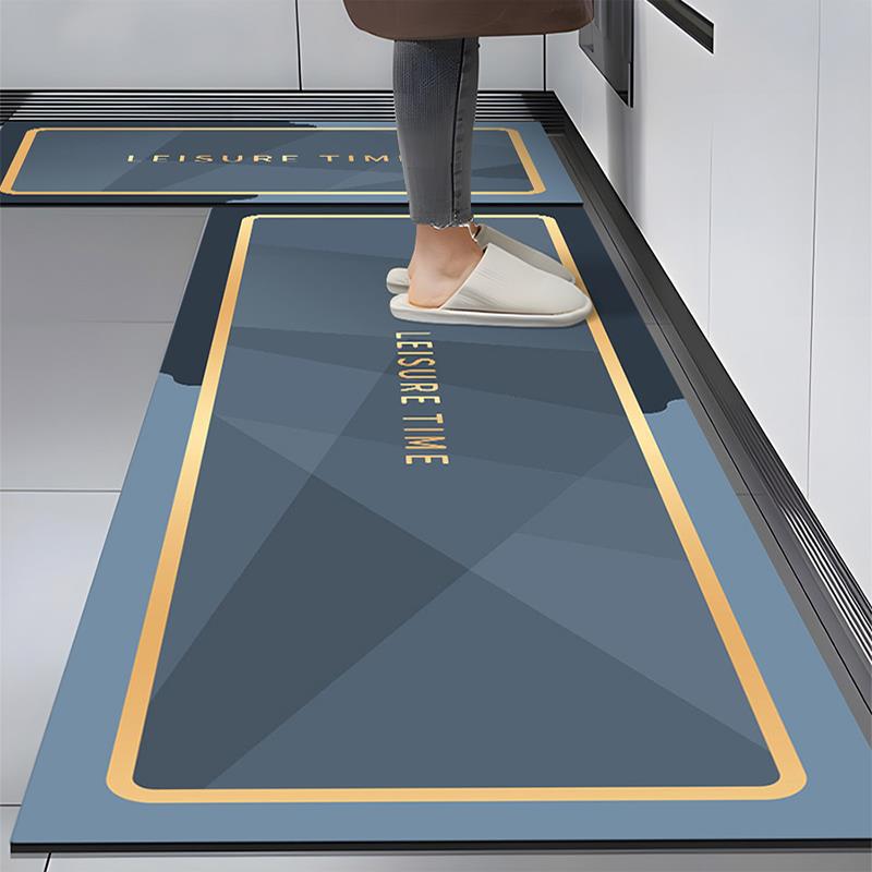 Picture of Absorbent Carpet Non-Slip Foot Mat Wash-Free Dirty-Resistant Household Erasable Absorbent Mat Kitchen Floor Mat Oil-proof Door Diatom Mud