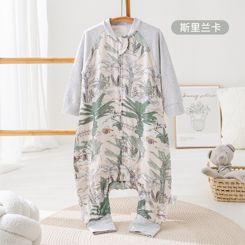 Picture of Cartoon Bamboo Cotton Gauze Sleeping Bag Baby Class a Summer Newborn Children's Home Clothes Baby Anti-Kick Quilt Breathable and Lightweight