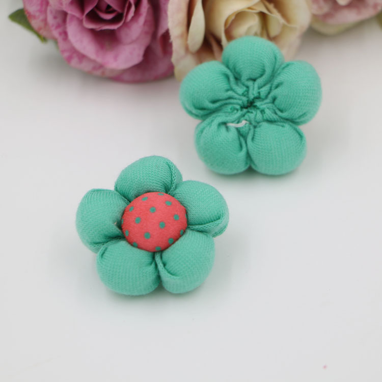 Picture of Handmade DIY jewelry accessories children hair accessories material wholesale baby hairpin fabric pumpkin flower shoes flower decoration
