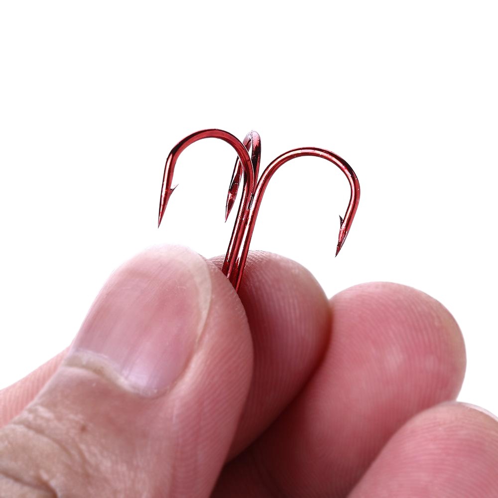 HENGJIA high carbon three hooks fishing three hooks boxed Luya three anchor hooks three hooks 20PCs a box