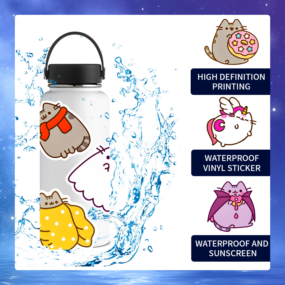 Picture of 50 pieces of fat Chihuahua stickers hand account laptop ipad water cup waterproof decorative graffiti stickers wholesale