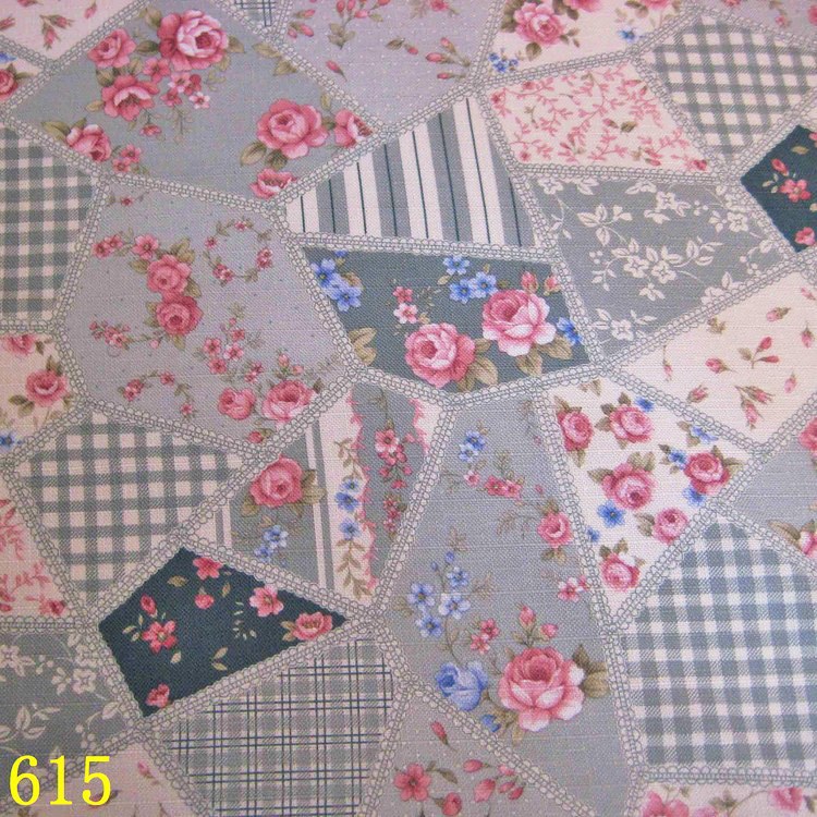 Picture of Manufacturer's Ready Stock 2.8m Wide Polyester Imitation Linen Jacquard Bamboo Plaid Cloth Flower Pattern Rich Cross Plaid Bamboo Cloth