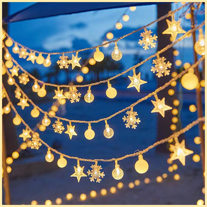 LED Waterproof Solar Light String Star Light Holiday Light Christmas Decoration Outdoor Tent Camping Atmosphere Light