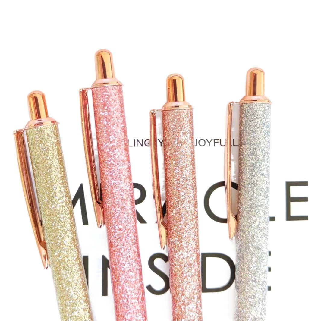 Press ball pen spot wholesale gold pink press pen creative rainbow PU foreskin gift advertising