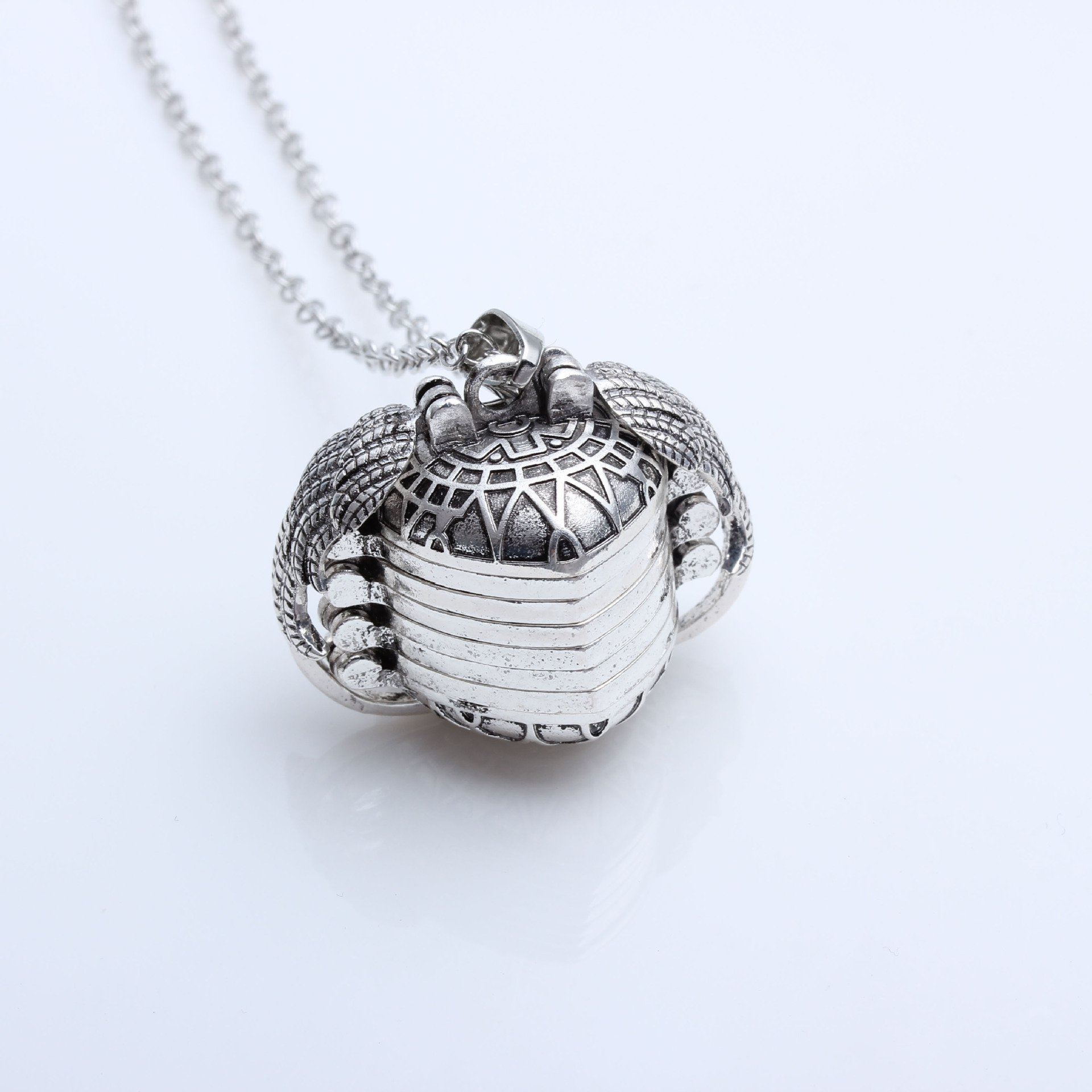 Picture of Cross-border multi-layer phase box photo can be opened pendant jewelry creative hollow wings folding necklace wholesale