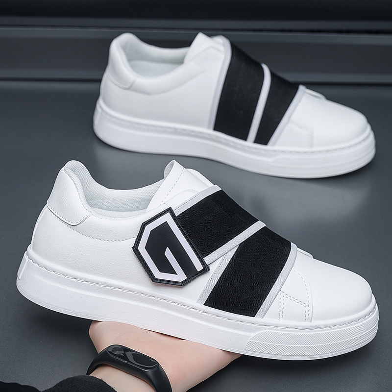 Men's Trendy Versatile Breathable Sneakers All-Season Casual Shoes Fashion Trendy Sports Shoes Velcro Men's Harajuku Style Shoes