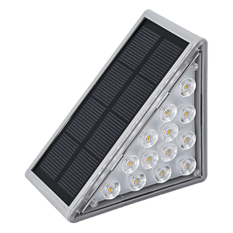 led outdoor solar step lamp lens highlight waterproof anti-theft stair lamp solar step lamp step lamp