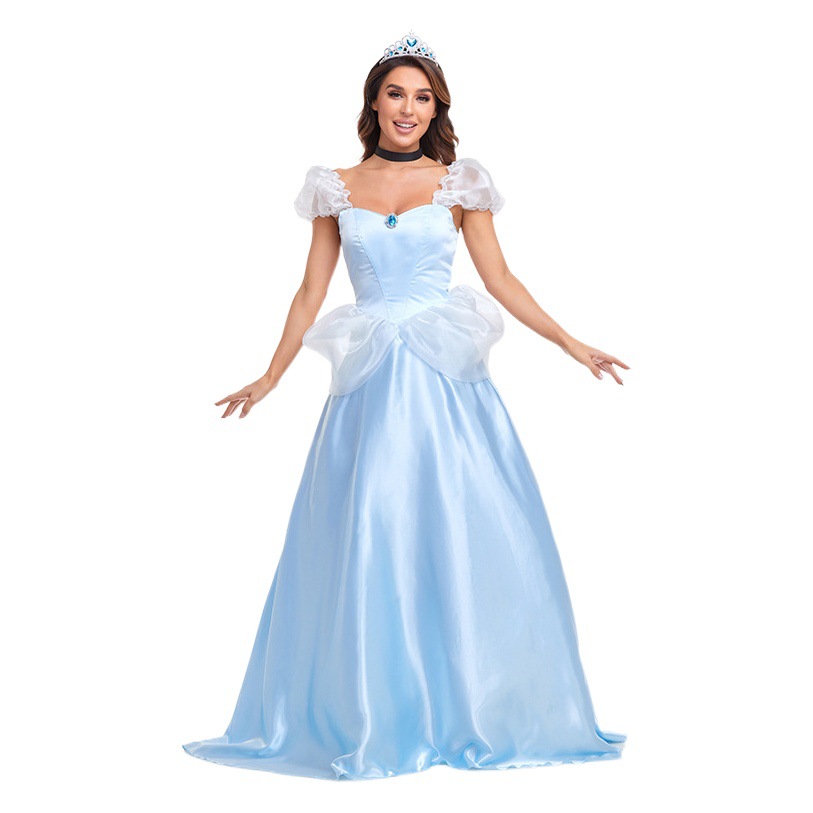 Foreign Trade European and American Amazon Halloween Cos Cinderella Princess Sissi Dress Stage Role Play Costume