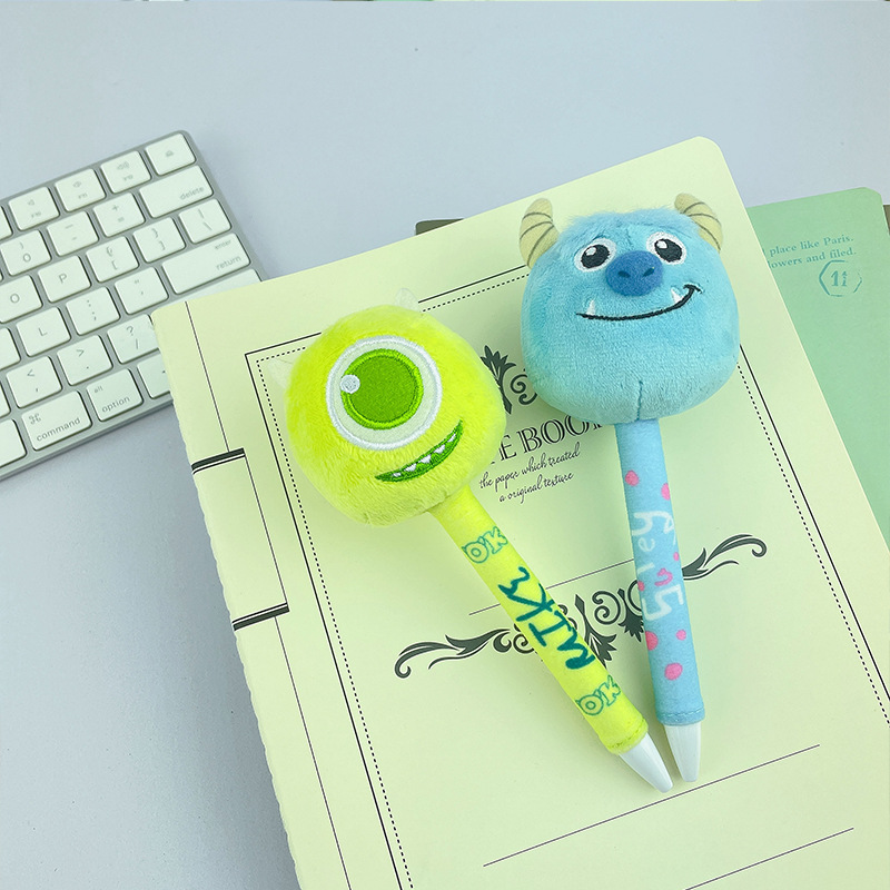 Picture of Toy Story Student Press Pen, Three-Eyed Dragon, Strawberry Bear Plush Pen, Office Writing Pen, Plush Creative Pen