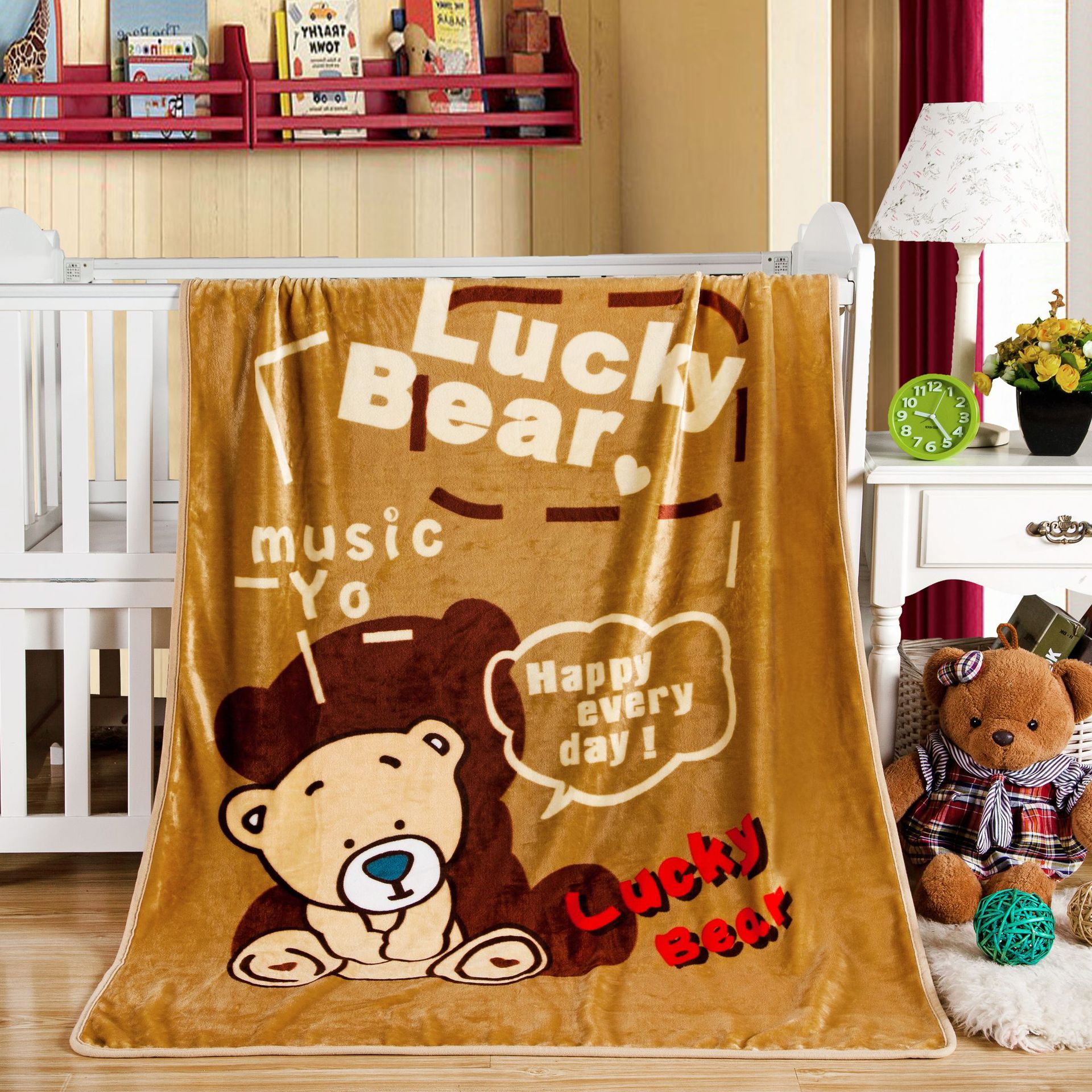 Picture of Children's Blanket Kindergarten Spring and Autumn Baby Coral Fleece Blanket Spring and Summer Single Layer Thin Blanket Office Nap