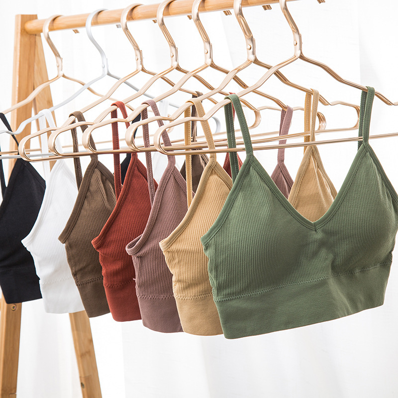 Picture of Live online popular big U back wrapped chest spring and summer seamless strap without steel ring anti-exposure Sports plus size tube top