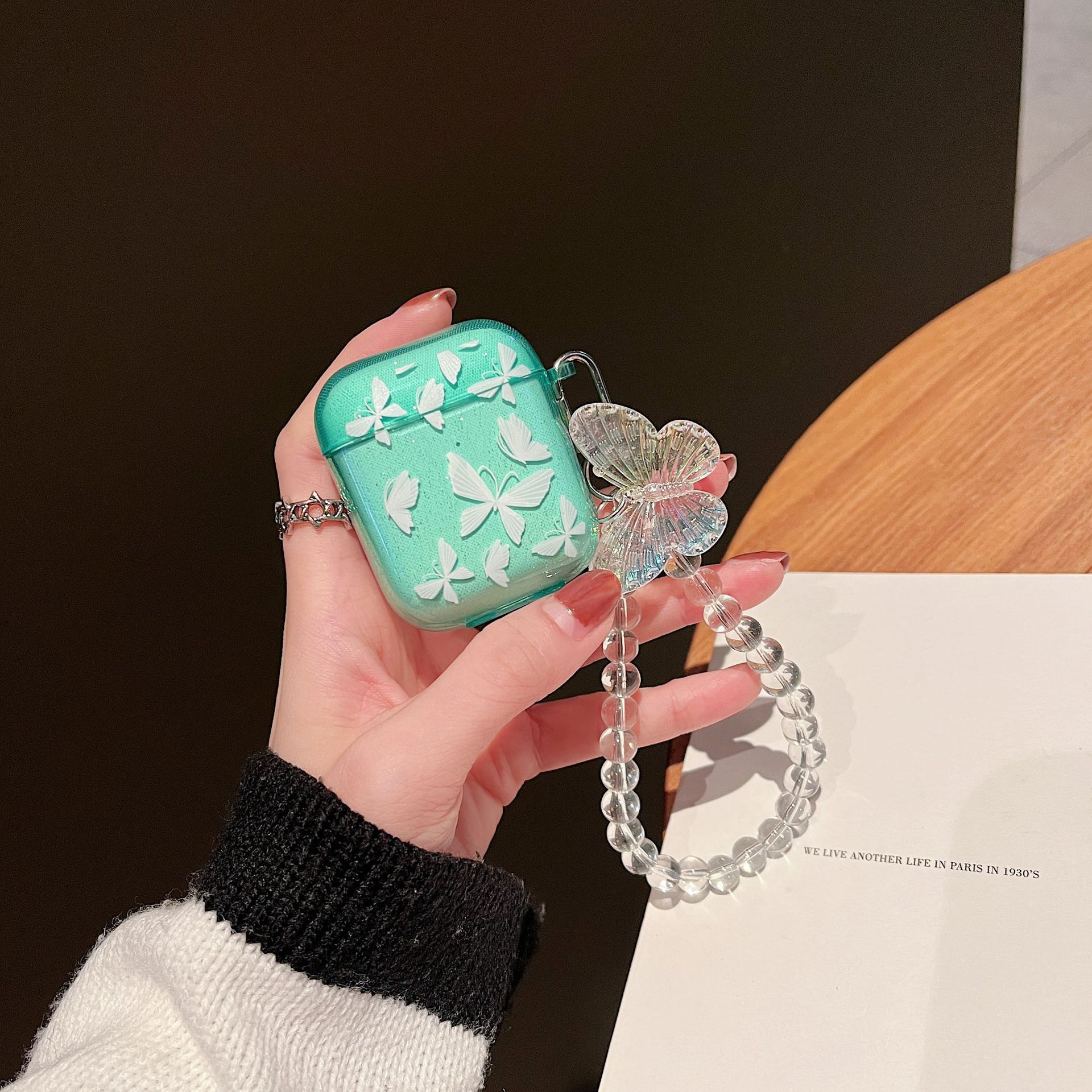 Picture of Glitter Butterfly Printed airpods Pro2 Apple 2 Generation Bluetooth Headphone Case airpods 3 Protective Shell