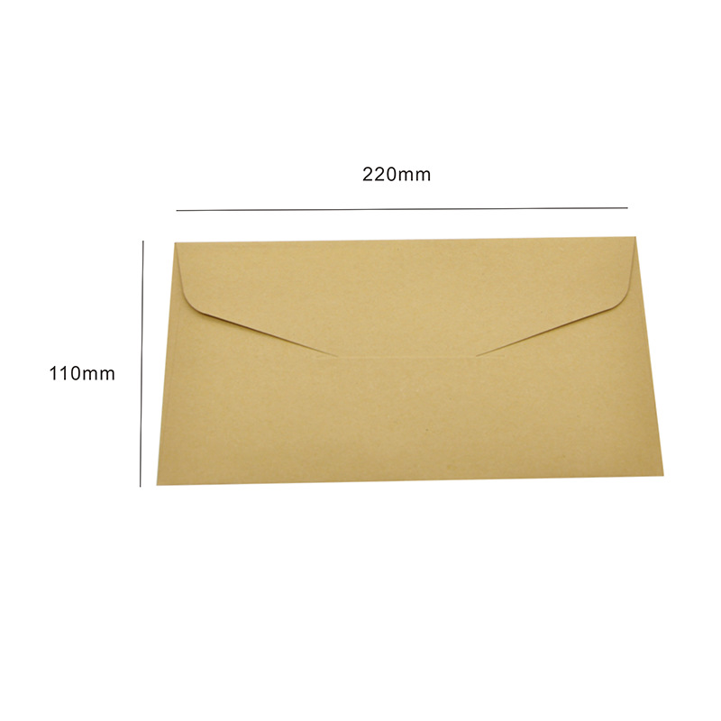 Picture of White Greeting Card Invitation Letter Wedding Invitation Envelope Thickened Plain Color Retro Western Style Invitation Card Kraft Paper Envelope Bag