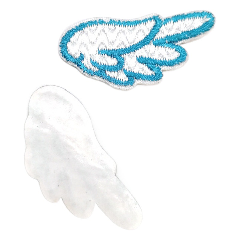 Ming Hao in stock Cute Wings Cloth Sticker Color Moon Embroidery Sticker Cross-border Source Computer Embroidery E-commerce Source