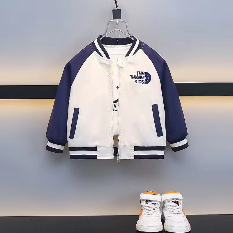 Picture of 2637 Children's Clothing Boys Tops Spring and Autumn 2025 New Korean Style Little Boy Tops Top Baby Baseball Uniform
