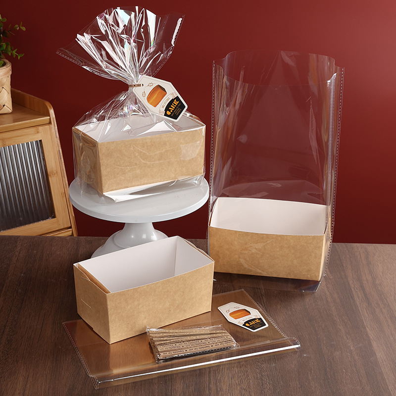 Gold pillow cake paper holder high temperature resistant bread mold wash-free disposable thick baking toast packaging box wholesale