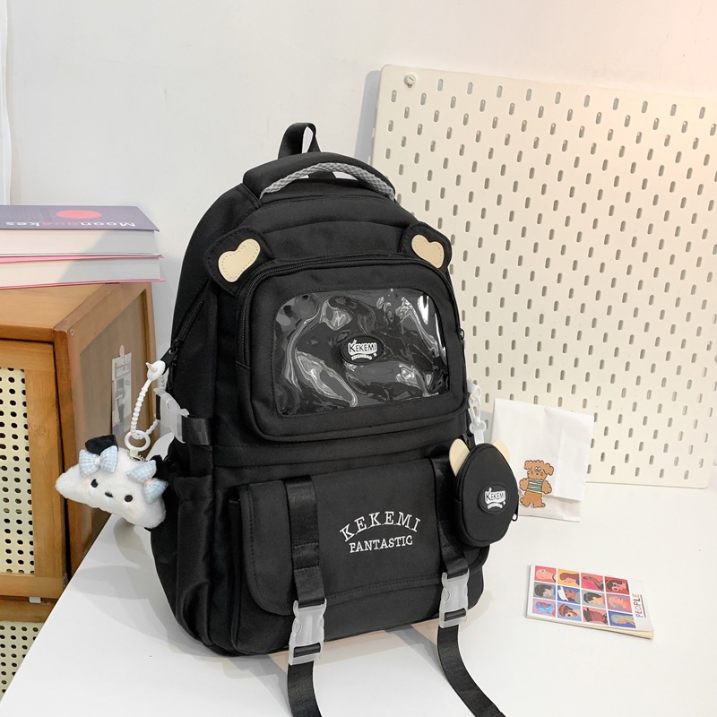Picture of High Yan Value Ins Style Schoolbag Junior High School Girl's Backpack High School Student's Large Capacity Cute Pain Bag Dopamine Backpack