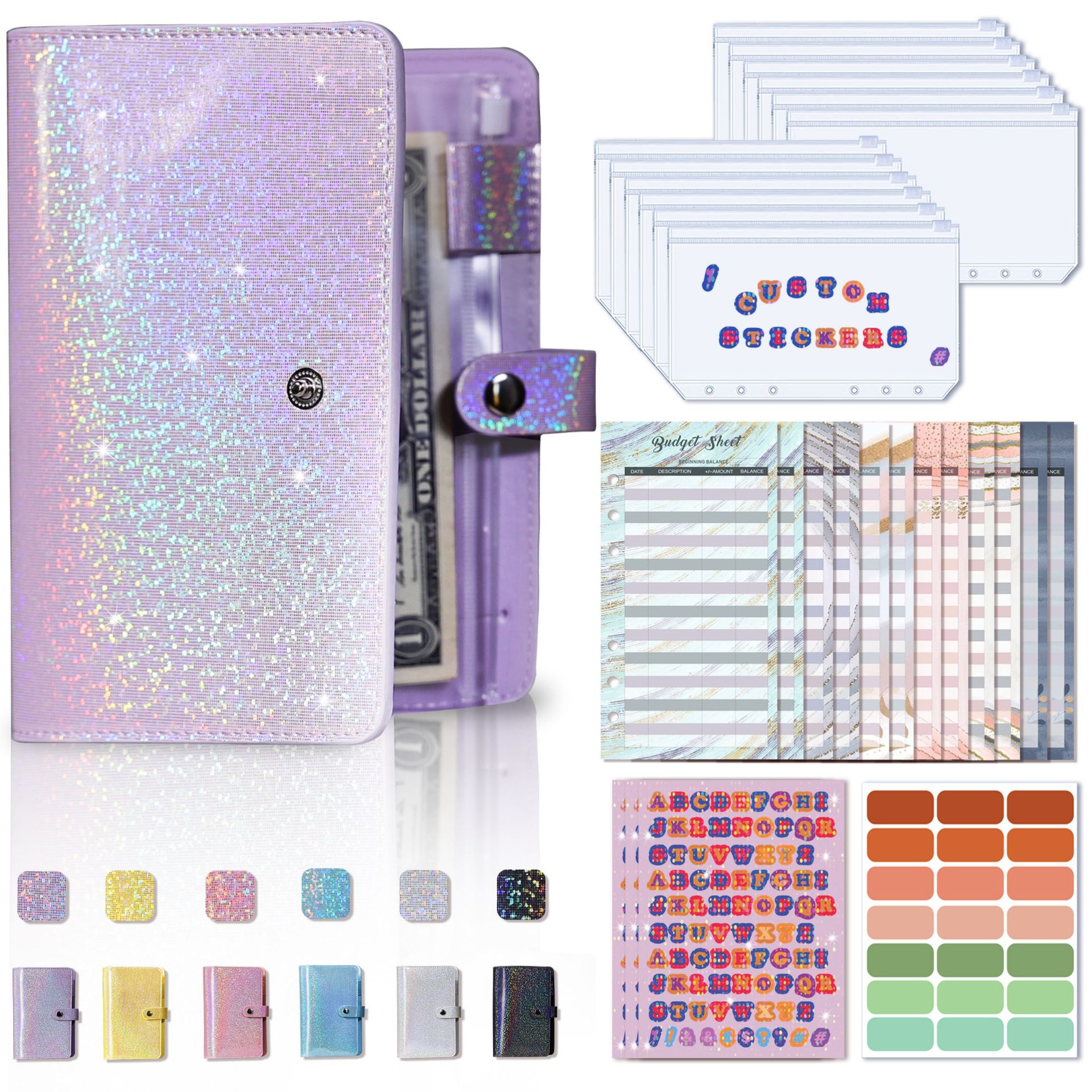 Picture of Cross-Border Morandi A6 Loose-Leaf Accounting Notebook Creative Macaron Cash Budget Financial Planning Hand Ledger