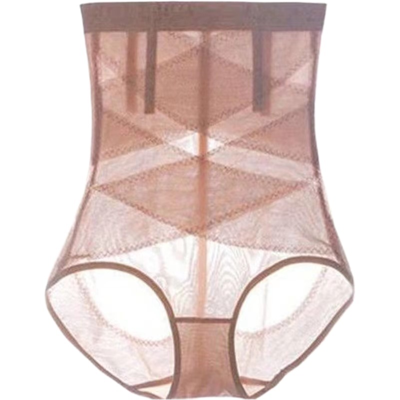 Wholesale thin breathable cross waist support hip shaping pants anti-curling mesh sexy shaping belly shaping pants