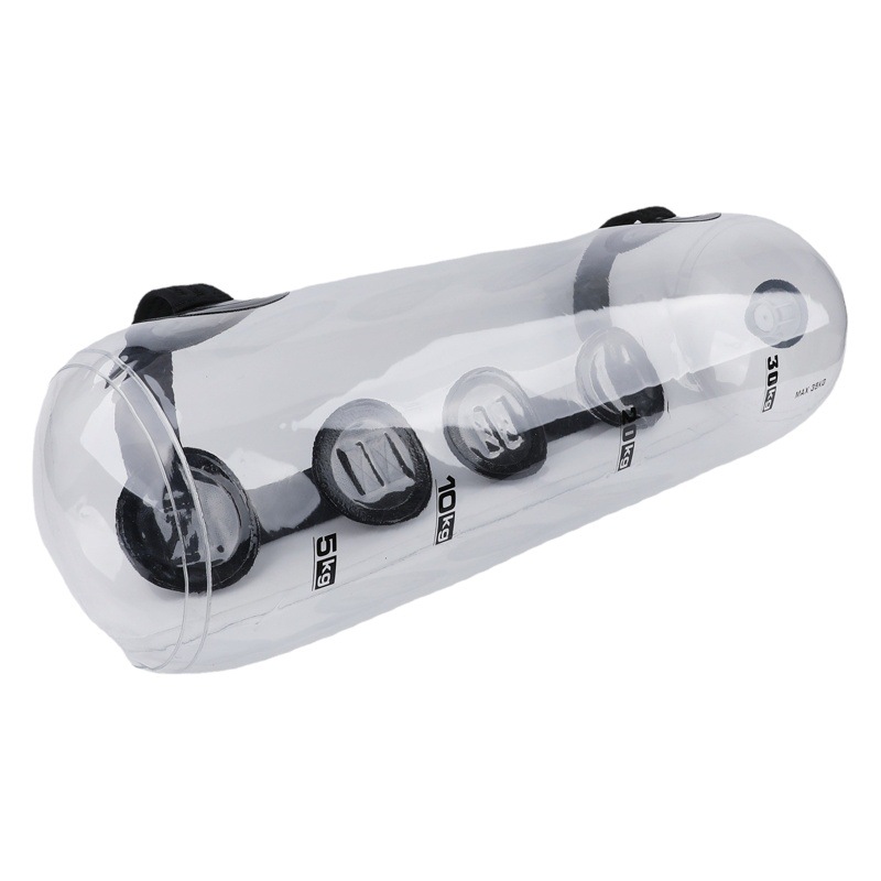 Transparent Fitness Water Bag with Water Filling, Weighted Soft Dumbbell Energy Column for Strength Training, Weightlifting Bag for Reshaping