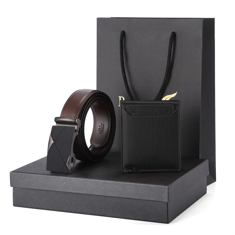 Picture of Gift Wallet Belt Set Corporate Business Men's Genuine Leather Logo Belt Men's Brand Belt Logo Customization