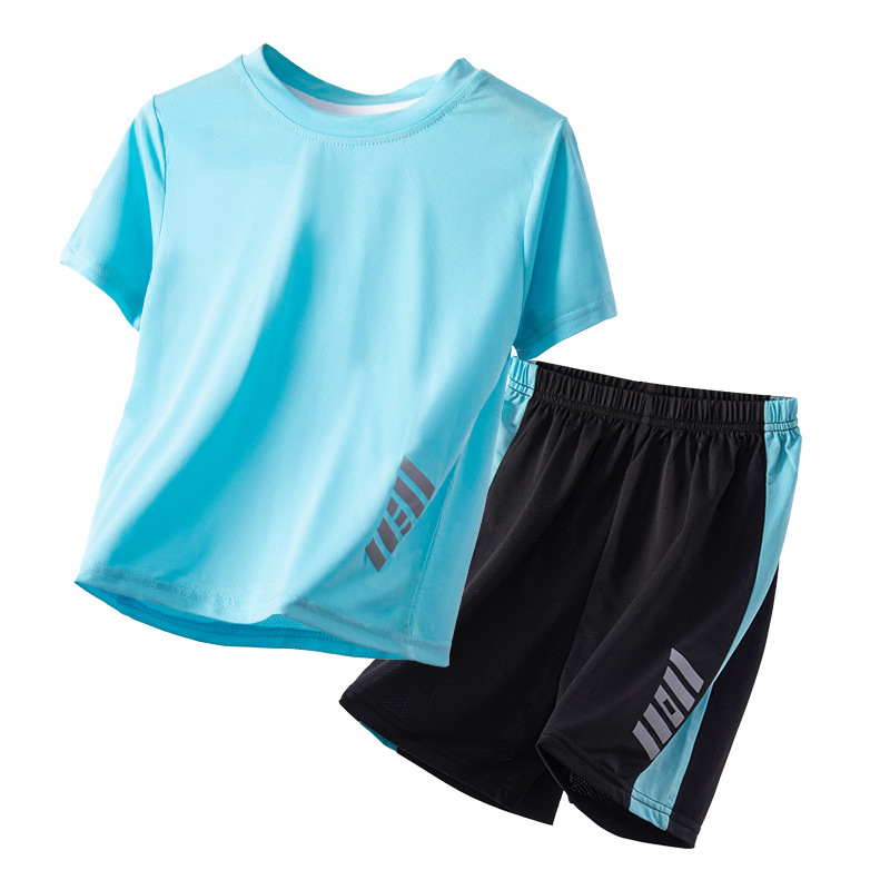 Picture of Children's Clothing Children's Quick-drying Clothes Summer Boys' Short-sleeved Base Shirt T-shirt Primary School Students' Performance Basketball Clothes Summer Clothes