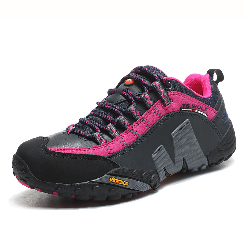 Picture of Cross-border hiking shoes men's lightweight non-slip outdoor shoes genuine leather breathable wear-resistant hiking shoes sports travel shoes women