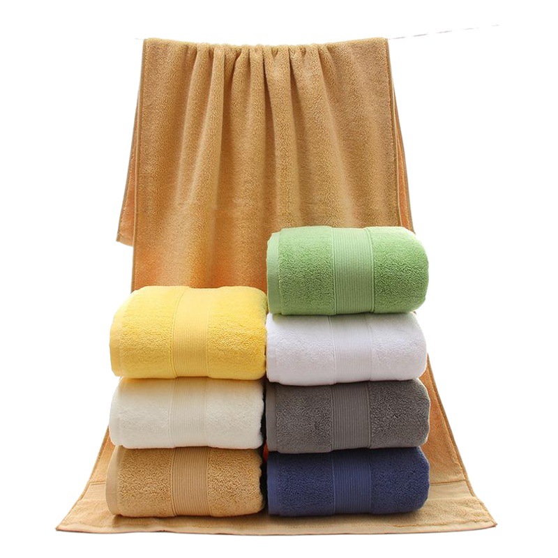 Cotton bath towel cotton wholesale 500g thick absorbent large bath towel hotel off foreign trade bath towel custom logo