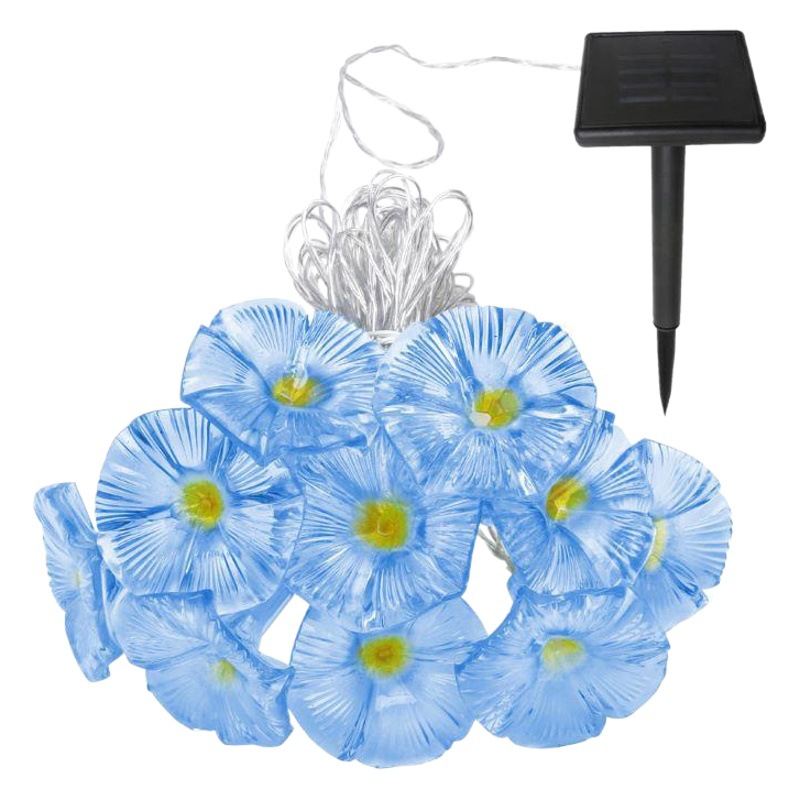 Cross-Border Solar Garden Lights Led Hanging Tree Lights Outdoor Landscape Lights Villa Garden Trumpet Flower Artificial Flower Lighting