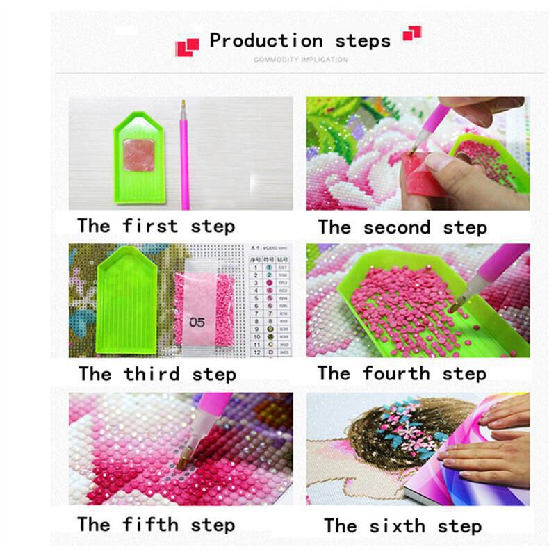 Picture of Foreign Trade Cross-Border 5D Animal Scenery Full of Diamonds DIY Diamond Embroidery Full of Diamonds Rubik's Cube Round Diamond Craft Decorative Painting Diamond Painting