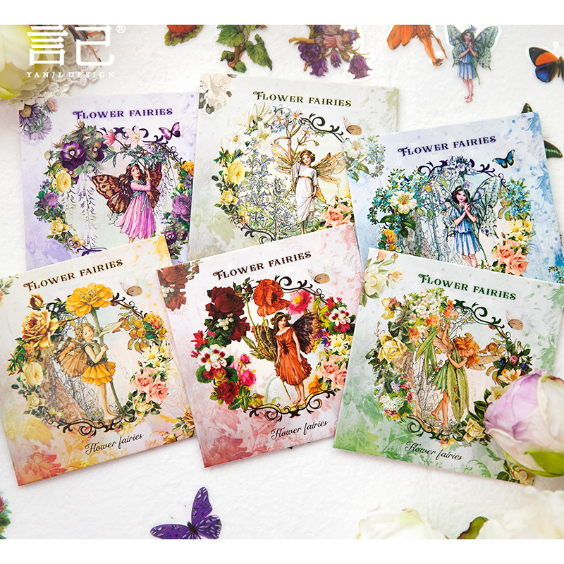 Picture of Yan Ji pet stickers package Wonderland roaming series retro Journal DIY material decorative stickers 30 pieces into 6 types