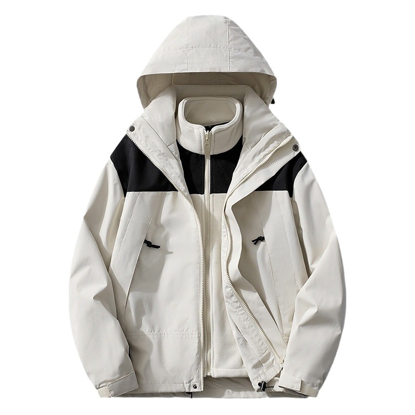 Jacket for women 2023 new outdoor three-in-one waterproof windproof travel jacket for men