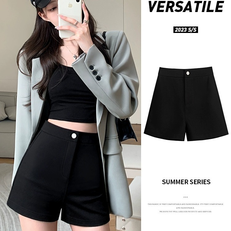 Underclothes missing shorts Women's Spring and Autumn high waist can be worn outside inner wear anti-exposure tight safety pants bottoming black hot pants