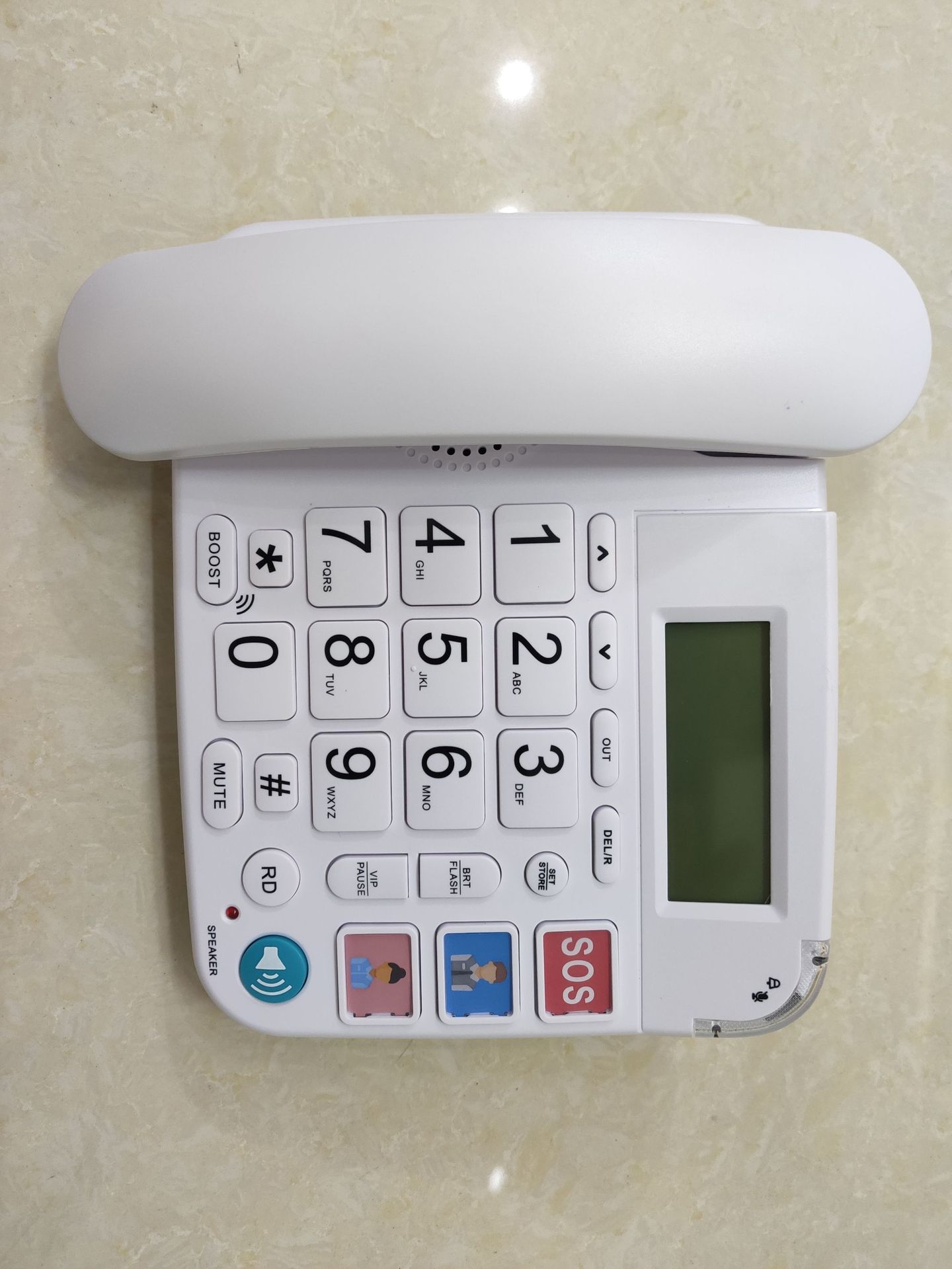 Picture of Big and letter SOS one-key dial telephone for the elderly large key large volume home hands-free call landline cross-border