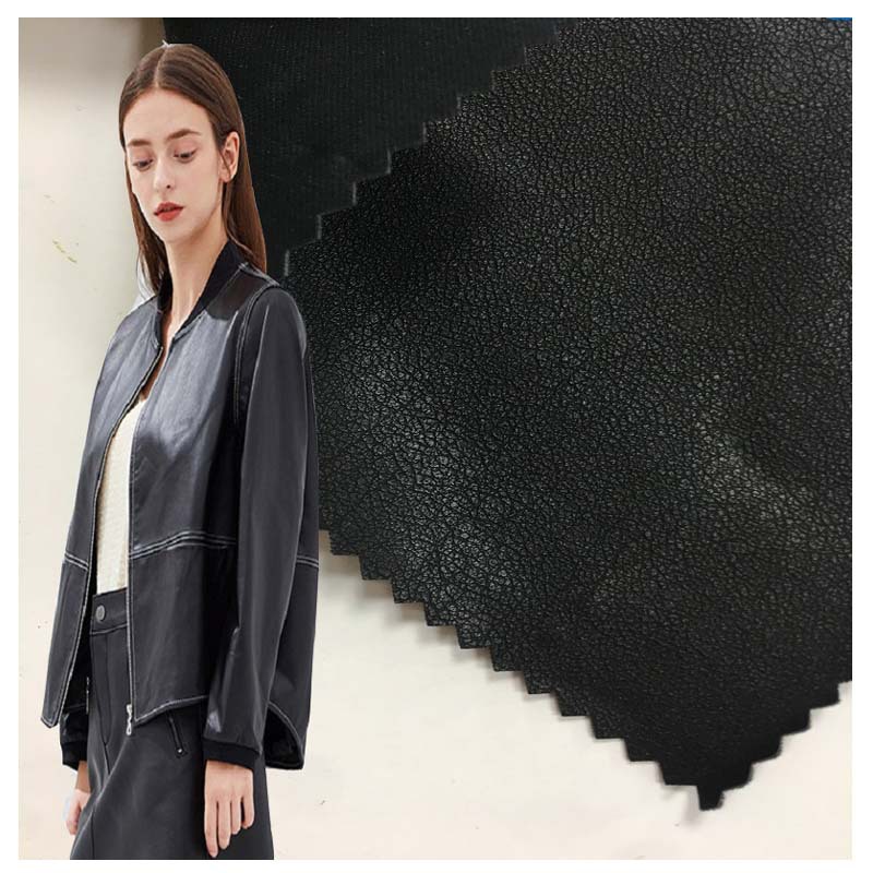 Picture of Wash-free stretch frosted Nappa clothing pu leather fabric fine grain imitation sheepskin clothing PVC leather artificial leather