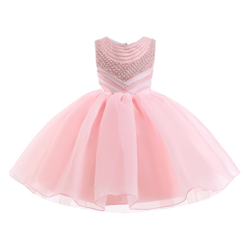 2024 Girl Party Dress Children Beaded Princess Dress Poncho Flower Girl Wedding Dress Girl's Evening Dress