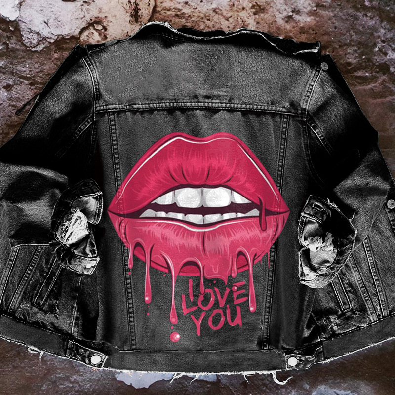 Picture of 1494 * European and American big lips fashion casual teenage denim coat women Amazon ebay new women's jacket