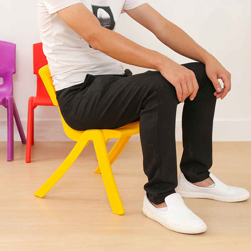 Picture of Thickened children's plastic chair kindergarten chair baby back chair toddler small chair stool