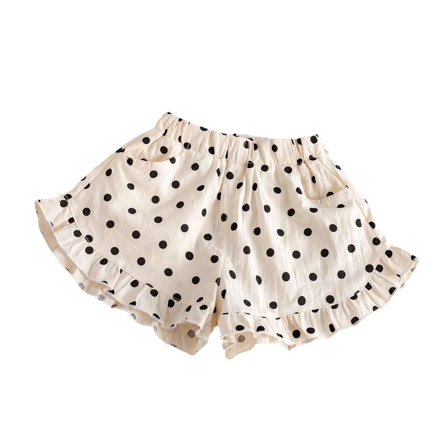 Picture of Girls' Shorts 2025 Summer New Korean Style Western Style Baby Girl Thin Lace Outer Wear Children's Polo Dot Casual Pants
