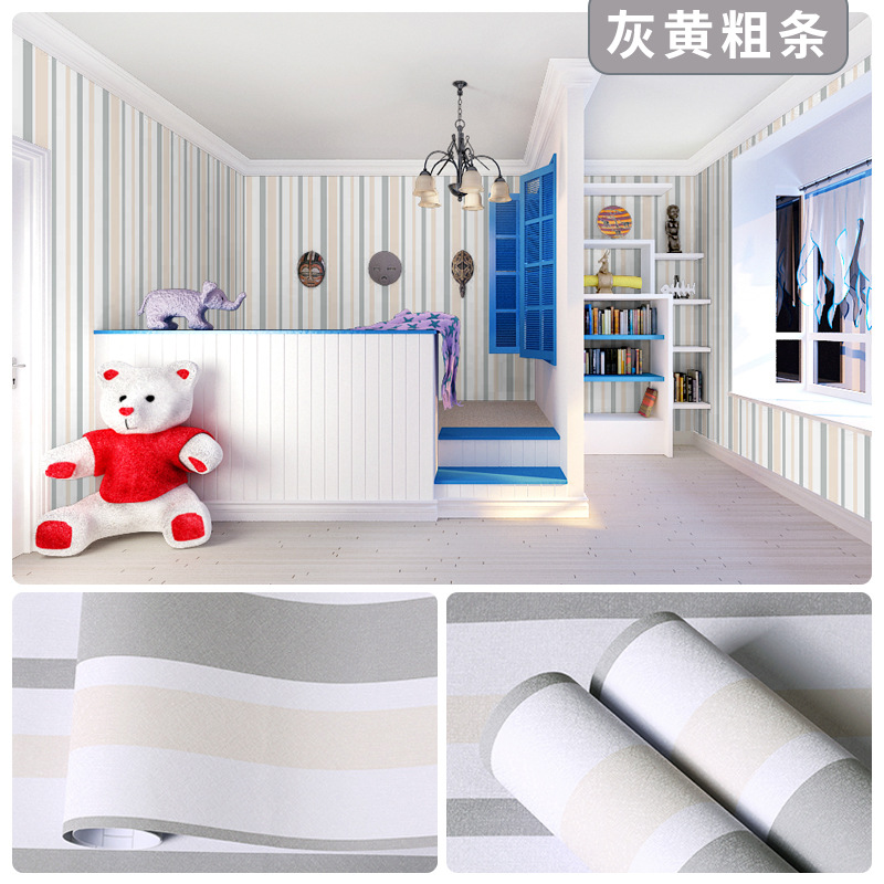 Picture of Wallpaper Self-adhesive Waterproof Moisture-proof Bedroom Background Wall Wallpaper Living Room Bedroom Dormitory Children's Room Cartoon Decorative Wall Stickers