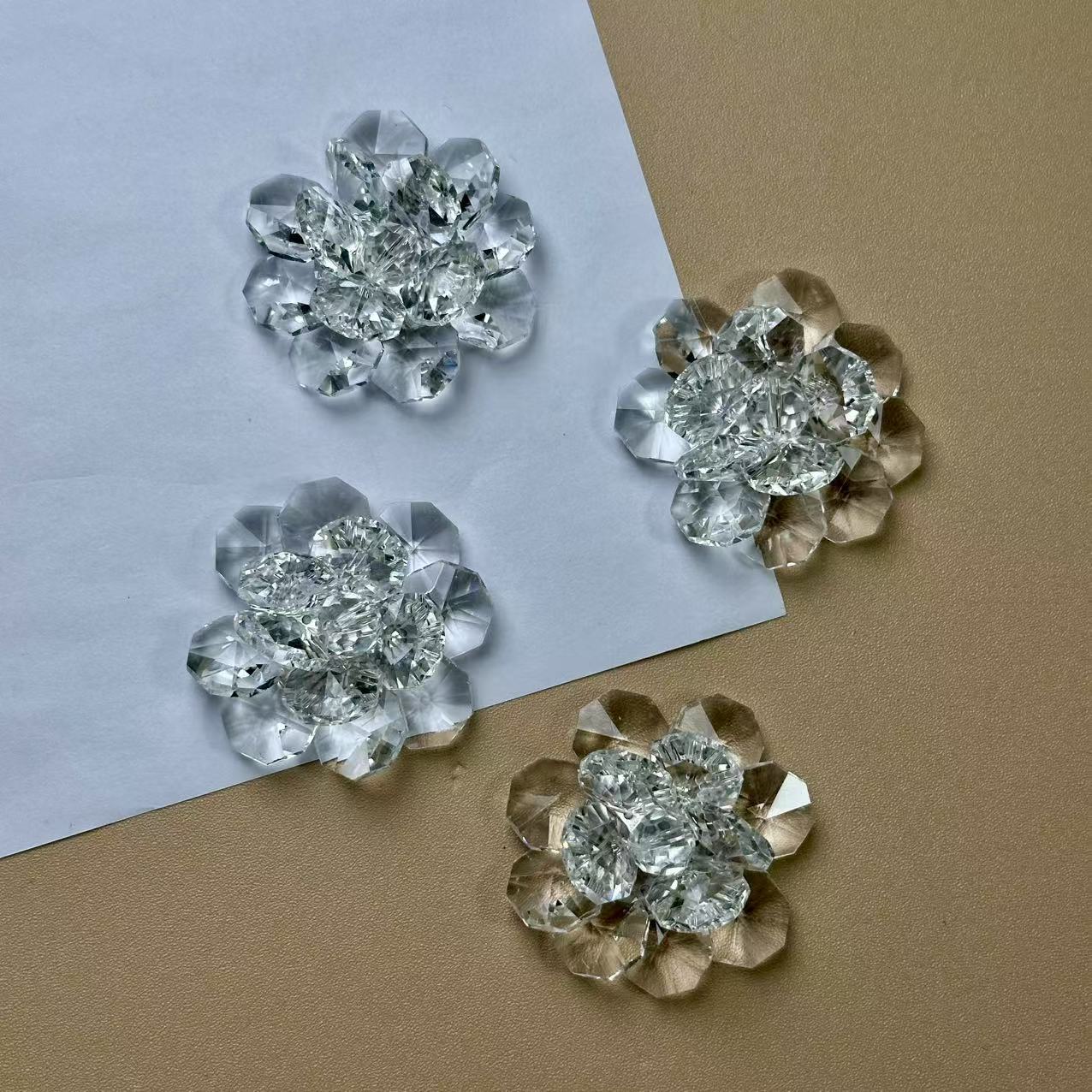 Spring and Summer Super Fairy-Like High-End Crystal Glass Shoe Flower Brooch DIY Women's High-End Brooch Shoe Accessory Crystal Shoe Flower