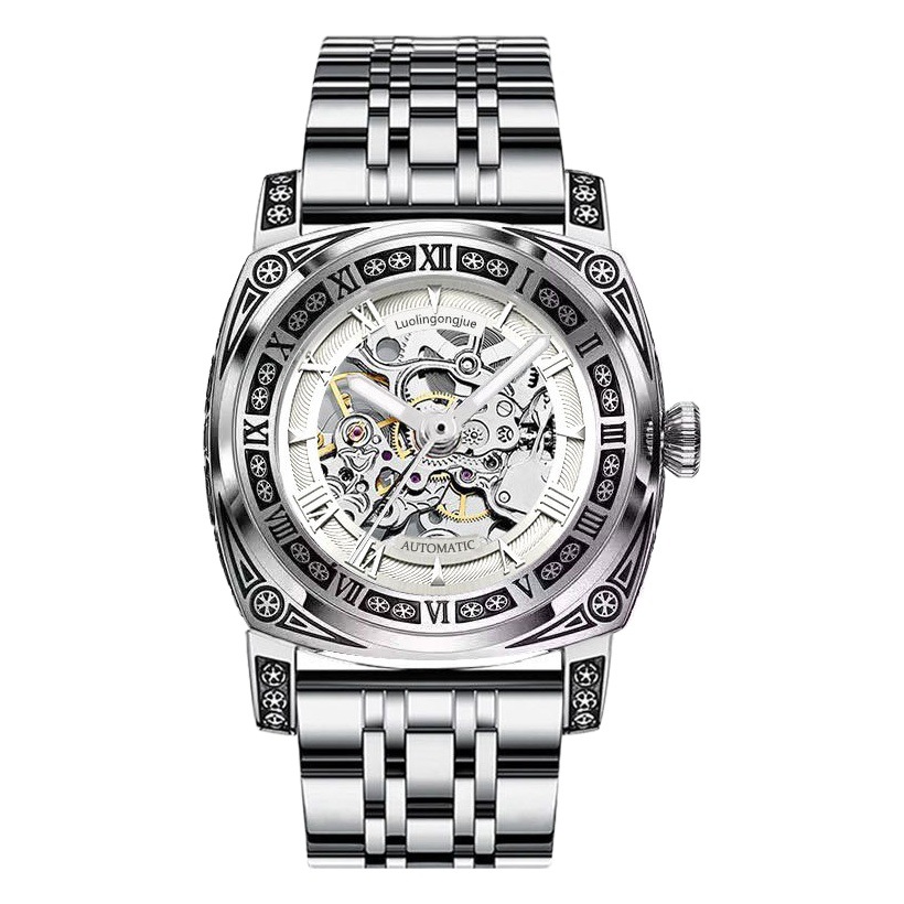 CCTV show Luo Lin Duke monster automatic mechanical watch generation men's fashion business hollow men's watch wholesale