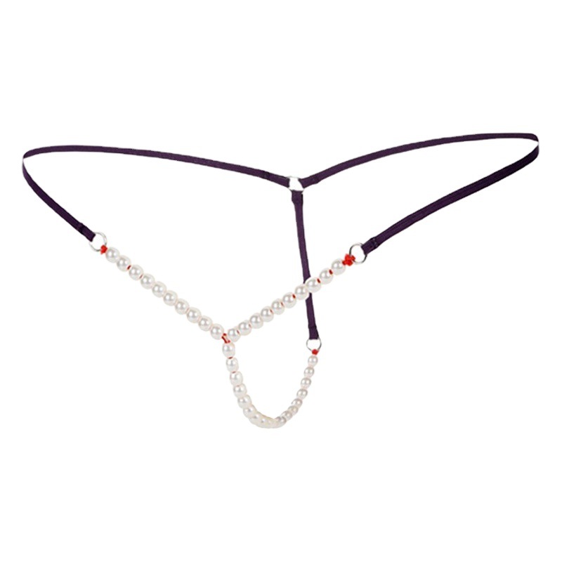 A generation of sexy ladies underwear Pearl transparent temptation fun thong a line T pants manufacturers wholesale