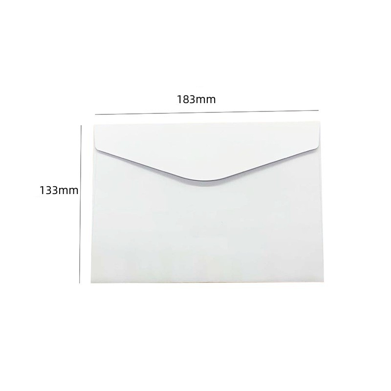 Picture of White Greeting Card Invitation Letter Wedding Invitation Envelope Thickened Plain Color Retro Western Style Invitation Card Kraft Paper Envelope Bag
