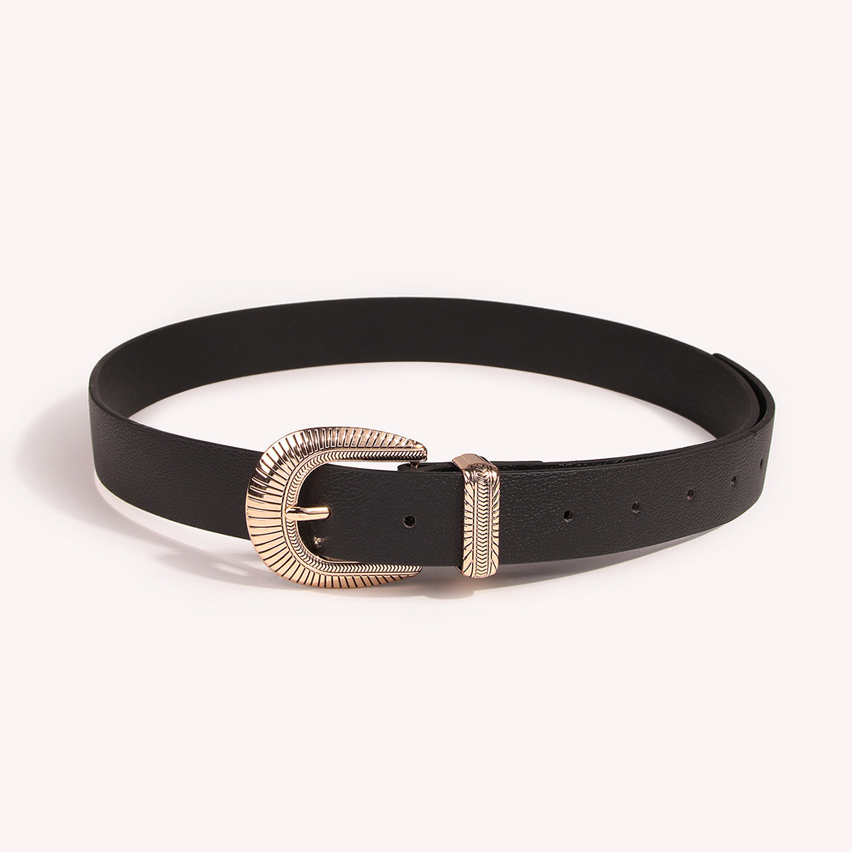 Picture of New women's gold smear two carved European and American cross-border Amazon ins style street photography source manufacturer in stock belt